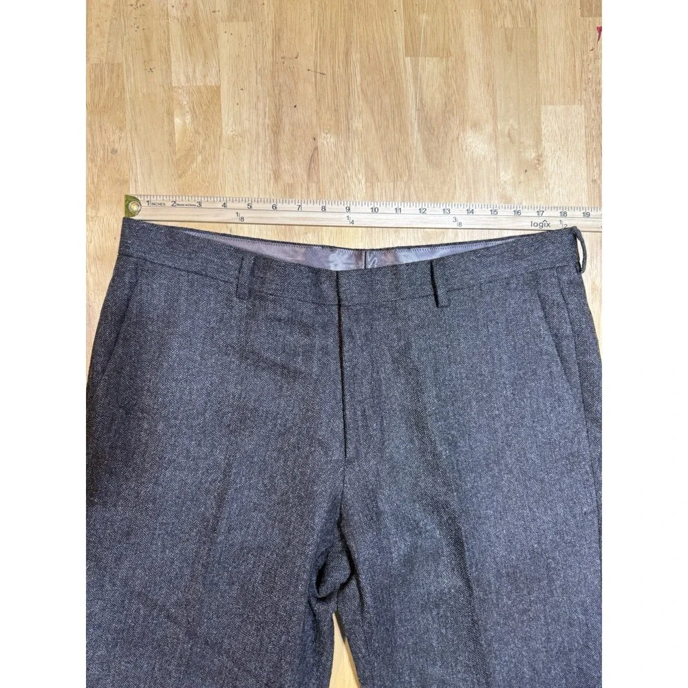 J.Crew Ludlow Mens 36x34 Abraham Moon Wool Dress Pants Gray Tweed British Fabric